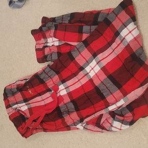 Black and red striped pants